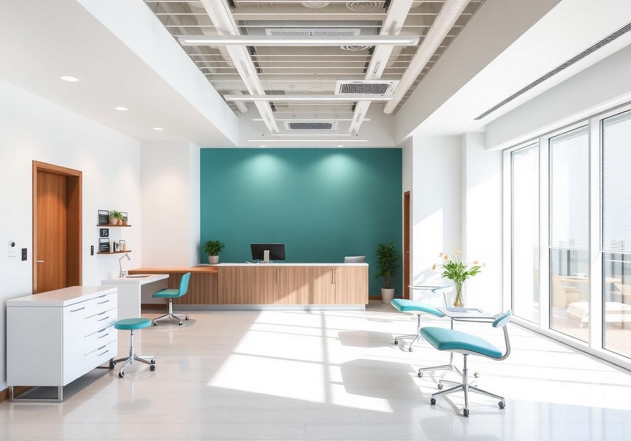 Modern dental clinic reception